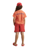 WEEKEND HOUSE KIDS Parches T-shirt Top in Soft Red