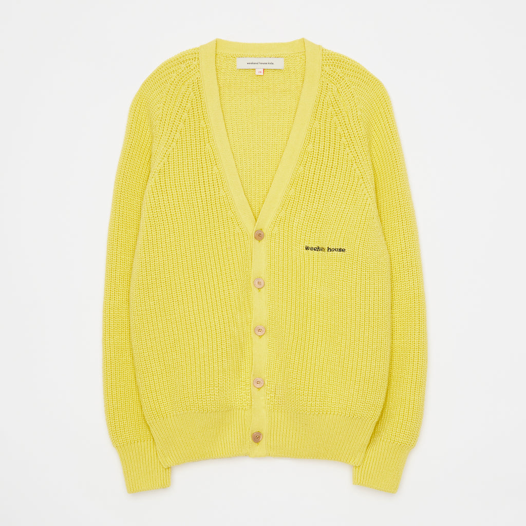WEEKEND HOUSE KIDS Yellow Knit Long Cardigan Sweater