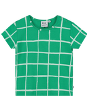 BEAU LOVES Baby Kelly Green Grid Organic Cotton T-shirt Top