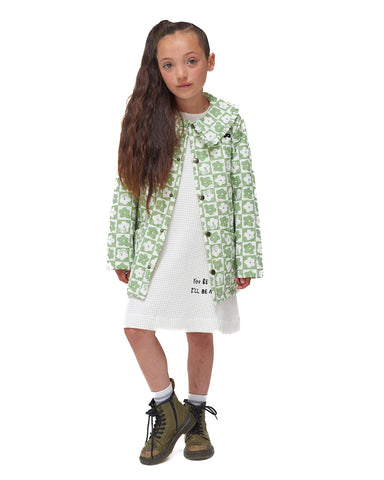 BEAU LOVES Baby Club Olive Green Raglan Dress