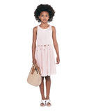 CHLOE Knotted Strappy Linen Jersey Dress
