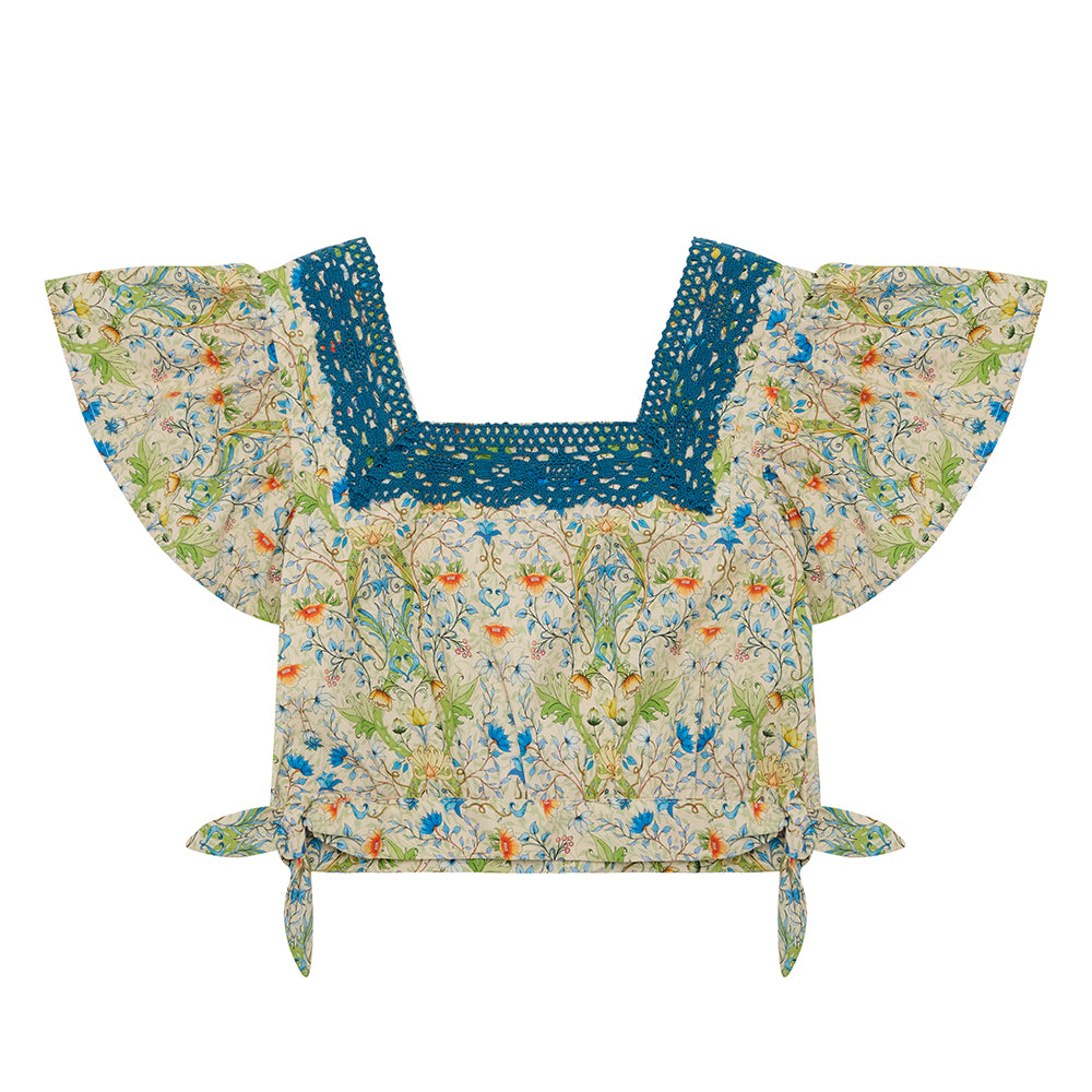 THE MIDDLE DAUGHTER Cut Corners Arts and Crafts Floral Top