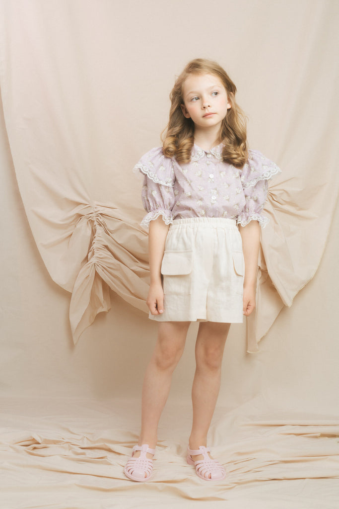 PAADE MODE "ROMANTIC MONSTERS" Dancing Petals Blouse in Lilac