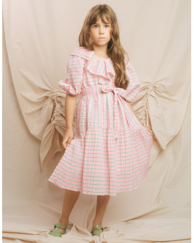 EMILE ET IDA Baby Jersey Cotton Dress in Cherries