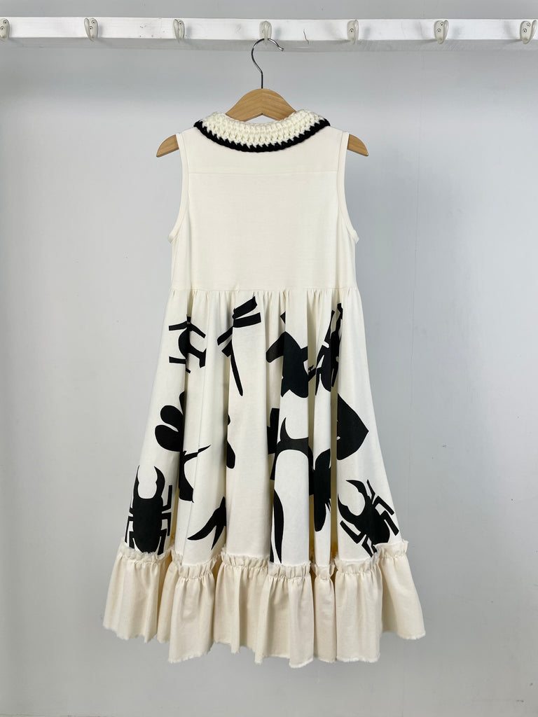 TAGO Cotton Tiered Jersey Maxi Dress in Ecru