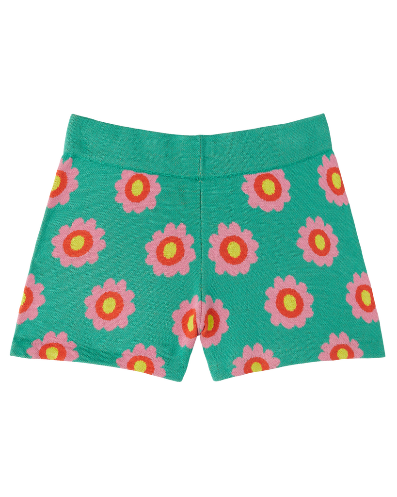 STELLA MCCARTNEY Knit Shorts With Graphic Flower Intarsia