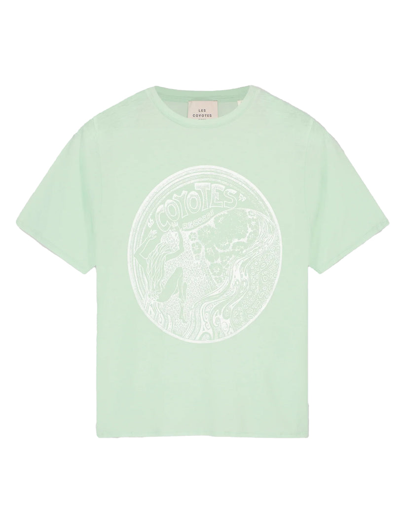 LE COYOTES DE PARIS Teen Flower Power Fluid T-shirt Top in Mint