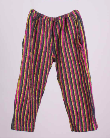 PERO KIDS Wool Pull-On Striped Baggy Pants