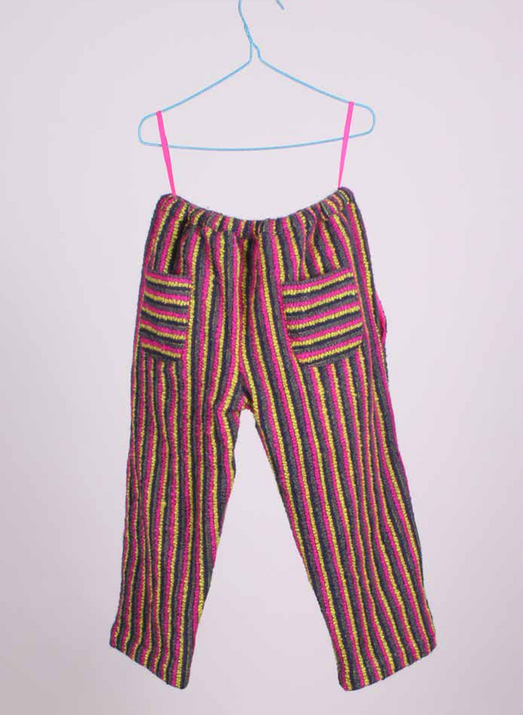PERO KIDS Wool Pull-On Striped Lined Pants
