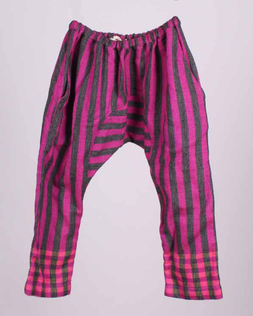 PERO KIDS Wool Pull-On Striped Baggy Pants