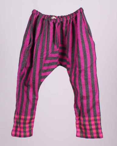 PERO KIDS Wool Pull-On Striped Lined Pants