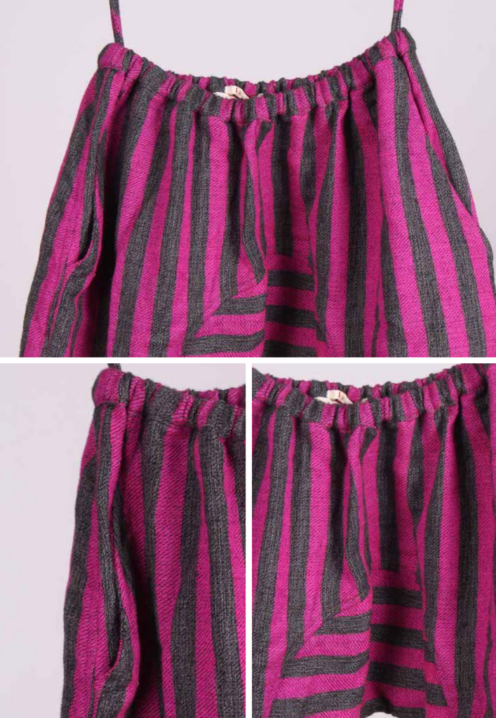 PERO KIDS Wool Pull-On Striped Baggy Pants