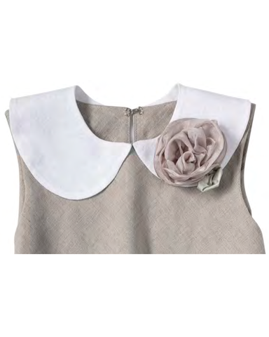 CAROLINE BOSMANS Transparent Rose Bow Cap in White