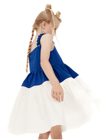 THE MIDDLE DAUGHTER SS24 SEE THE LIGHT Dress in PORCELAIN DOBBY SPOT