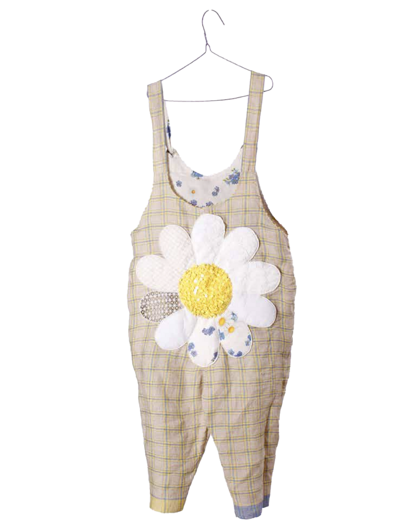 PERO KIDS 100% Linen Jumpsuit with Daisy Appliqué