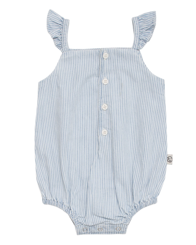 OEUF "Handle With Care" Peter Pan Collar Romper in Sand