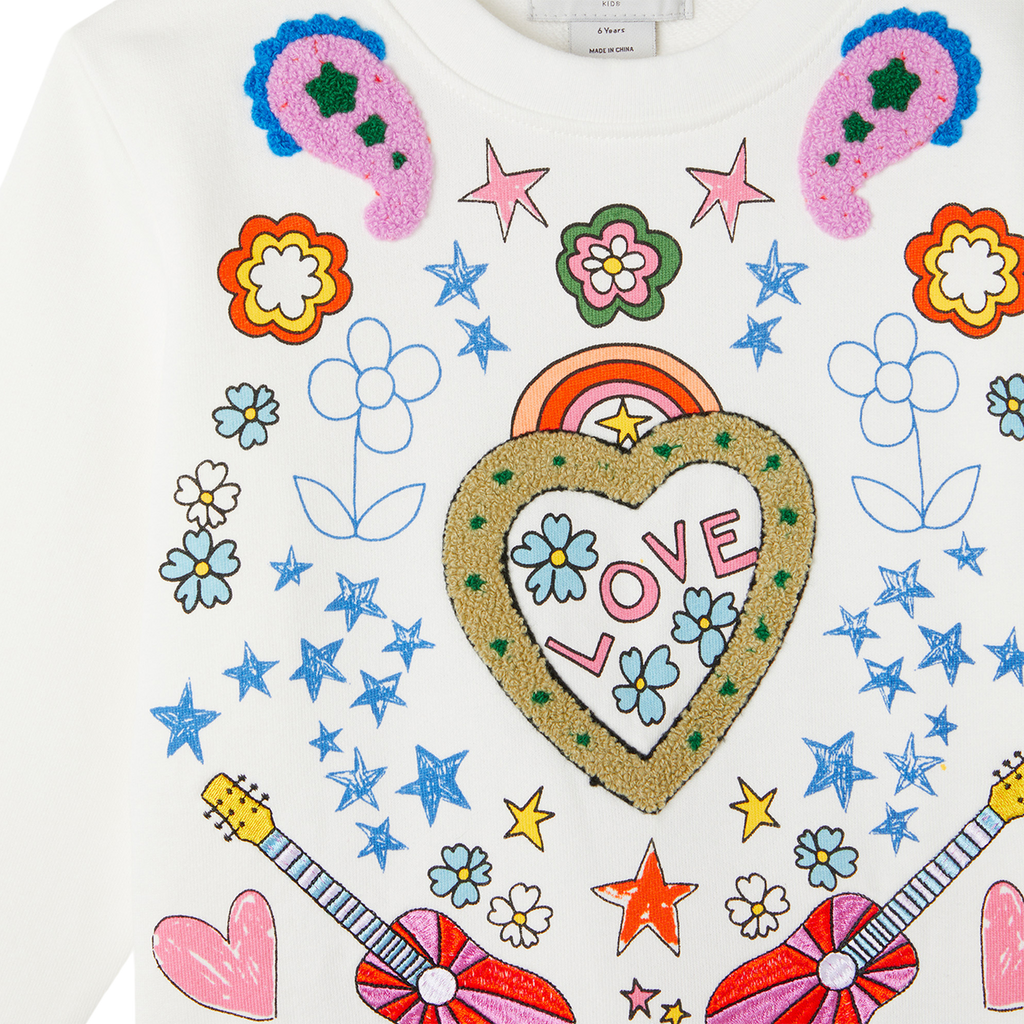 Stella's Embroidered Crewneck Sweatshirt Black with Cream Embroidery – Our  Life by Stella's