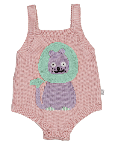 STELLA MCCARTNEY Baby Boy Knit Body With Lion Patch in Stitch