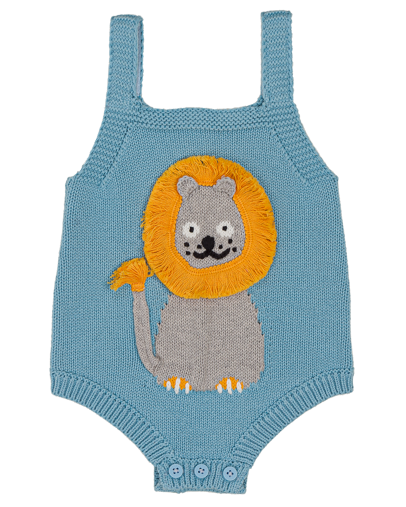 STELLA MCCARTNEY Baby Boy Knit Body With Lion Patch in Stitch