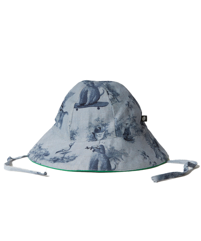 OEUF "Franglaise" Baby Hat in Toile