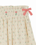 EMILE ET IDA Mini Smocked Skirt in Small Flowers
