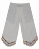EMILE ET IDA Pants in Vichy Blue with Embroidery