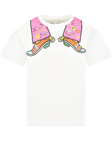 SONIA RYKIEL Short Sleeve T-shirt Top with Beach Umbrella Graphic