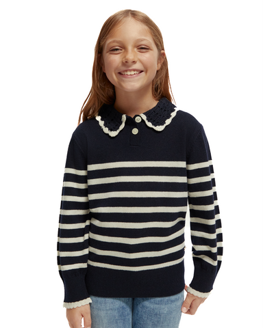 FISH&KIDS Sailor Deconstructed Knitted Sweater Top (also in Adult)