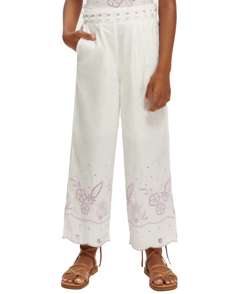 SCOTCH AND SODA Girl Broderie Anglaise Cropped Pants